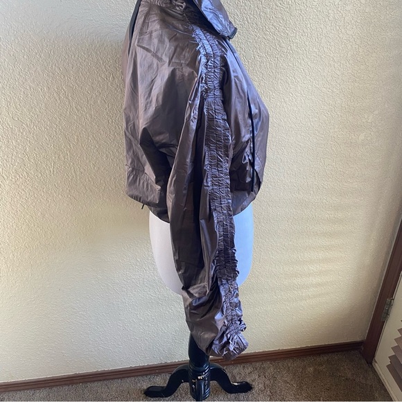 Athleta x Allyson Felix Luxe Crop Half Zip Pull Over Jacket Metallic Brown: XS - Picture 5 of 12